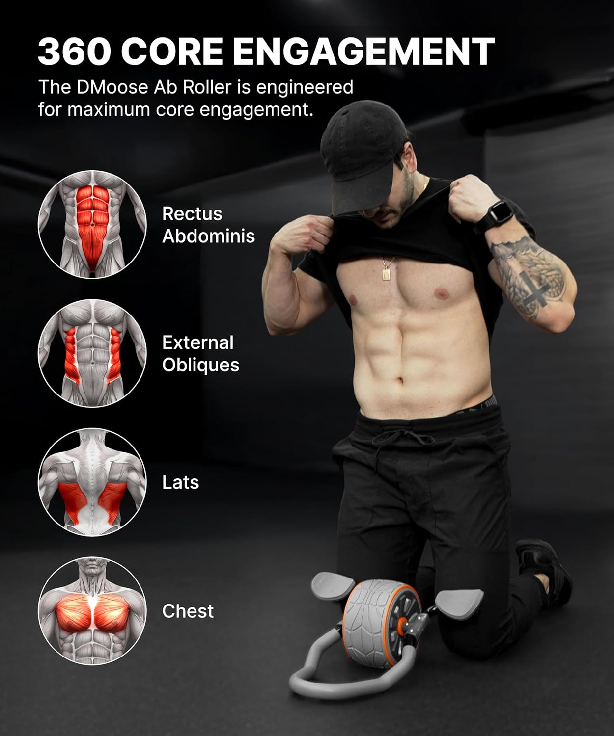 DMoose Fitness Ab Roller Wheel - Ab Roller Wheel With Elbow Support avis et prix
