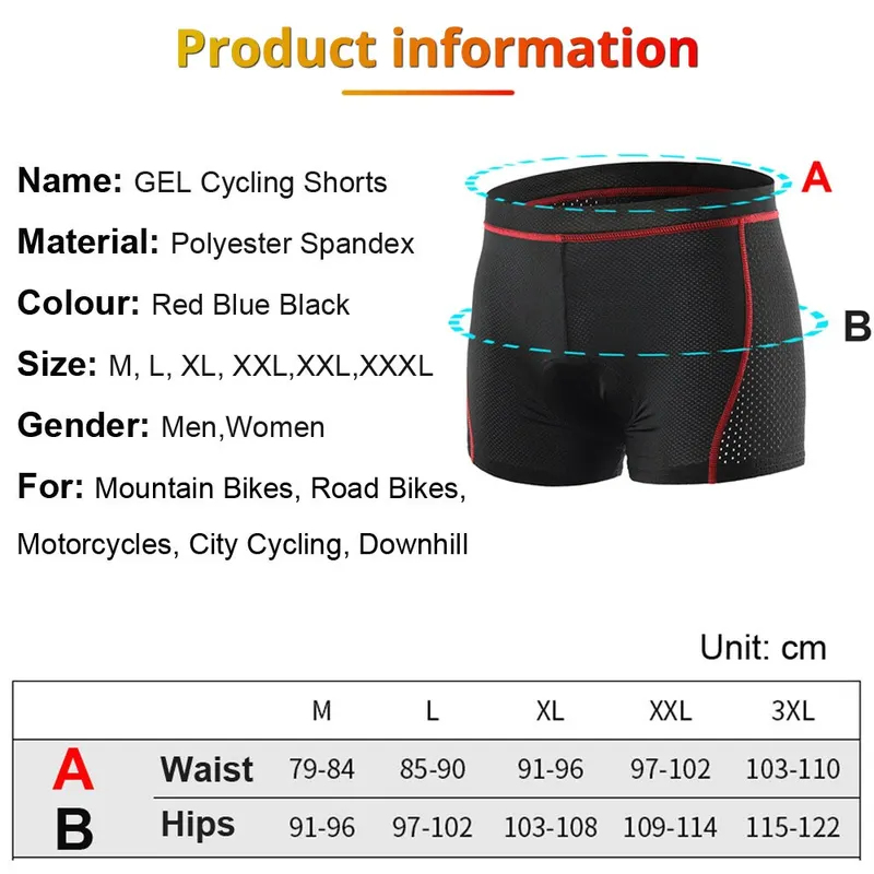 NEWBOLER Short de cyclisme VTT - Padded Cycling Shorts 5D Gel avis et prix
