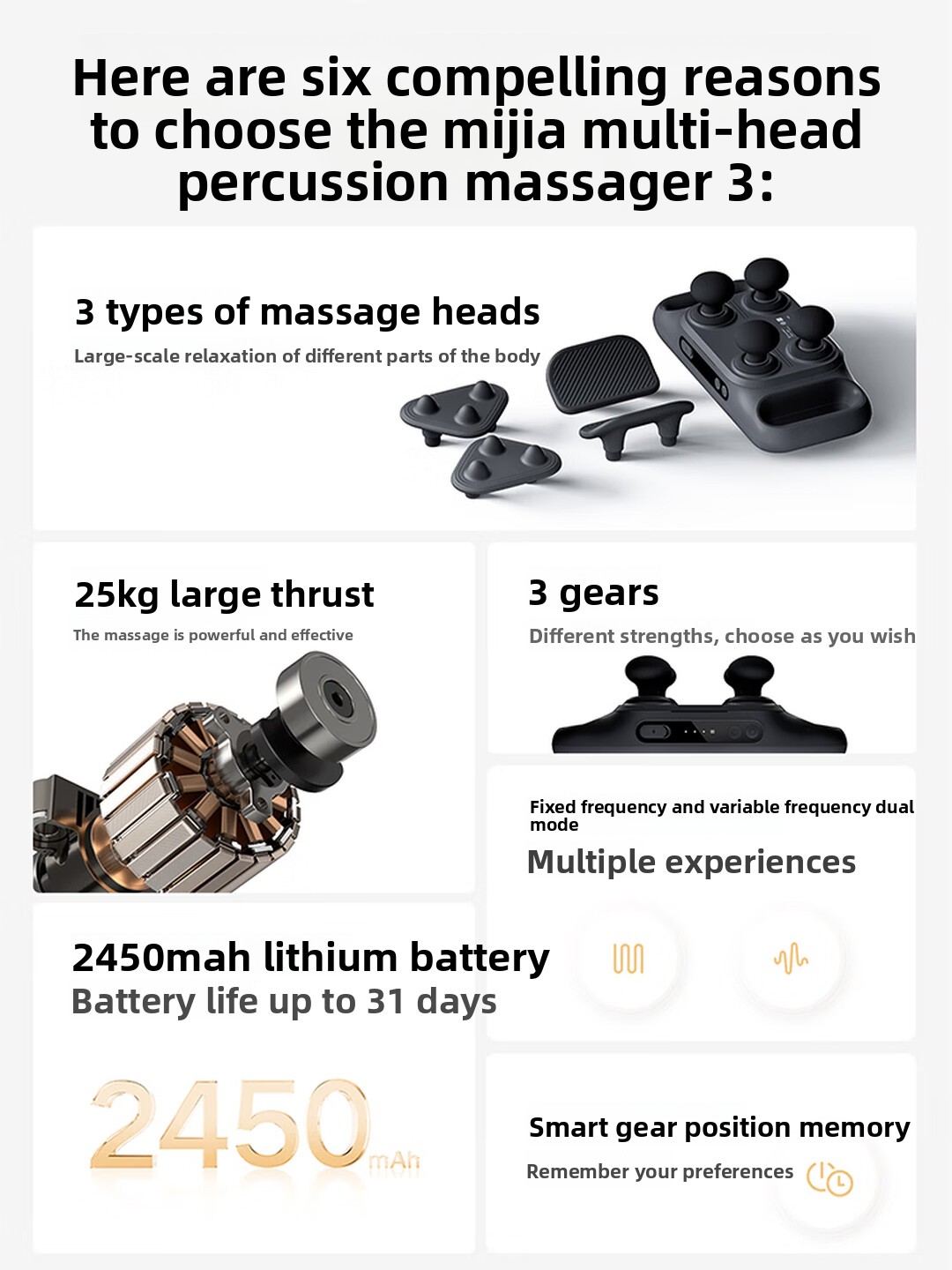 Pistolet de massage multi-tête - Electric Massage Gun Deep Tissue avis et prix