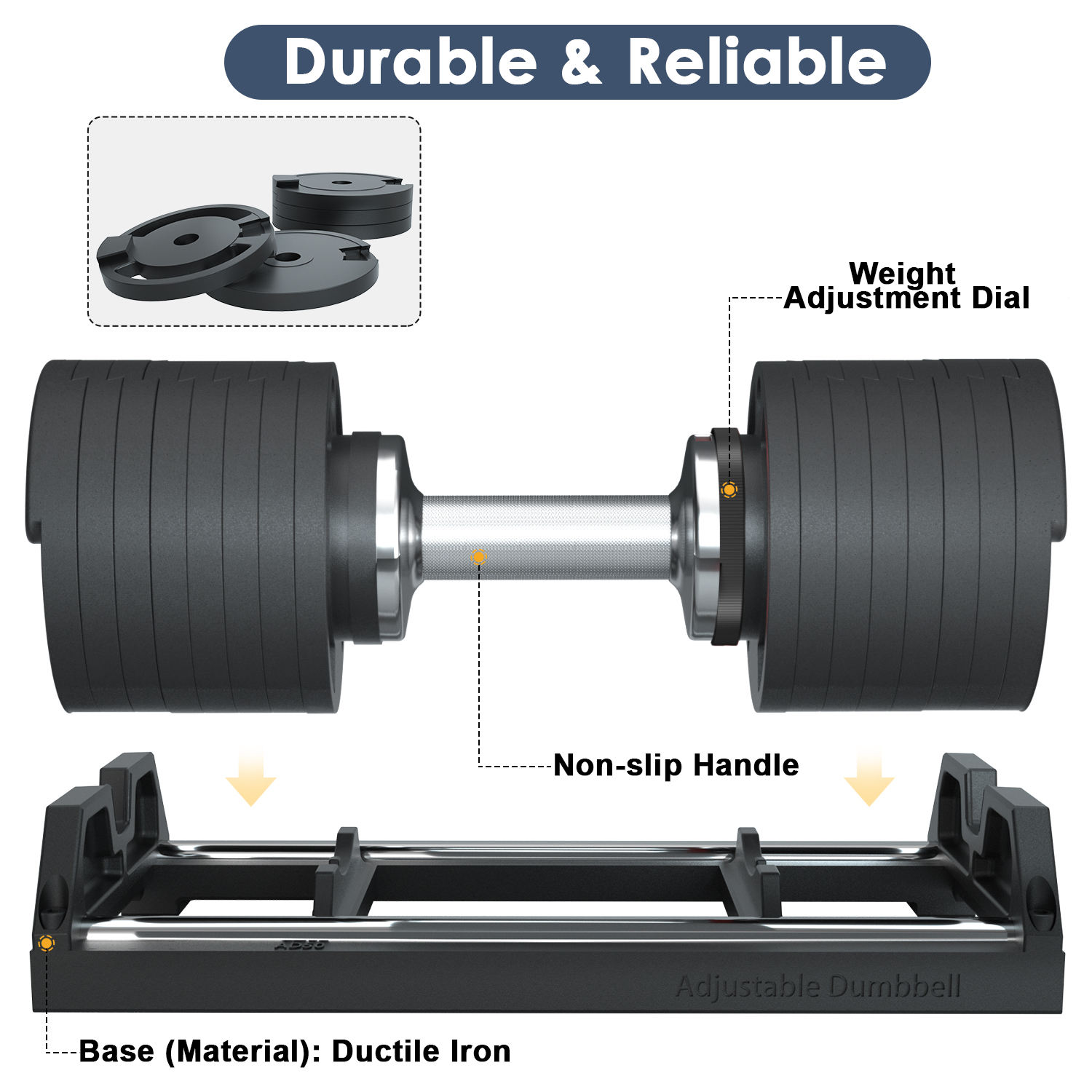 Équipement de salle de sport c - Adjustable Dumbbell Pair 40Kg avis et prix