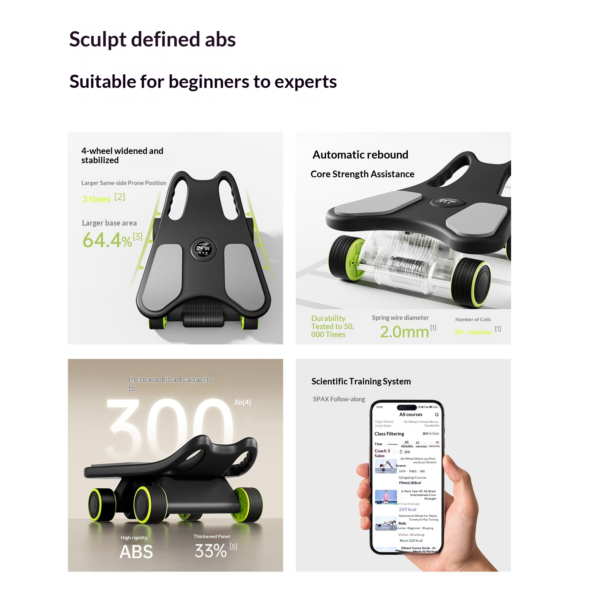 Rouleau abdominal avec support - Ab Roller Wheel With Elbow Support avis et prix
