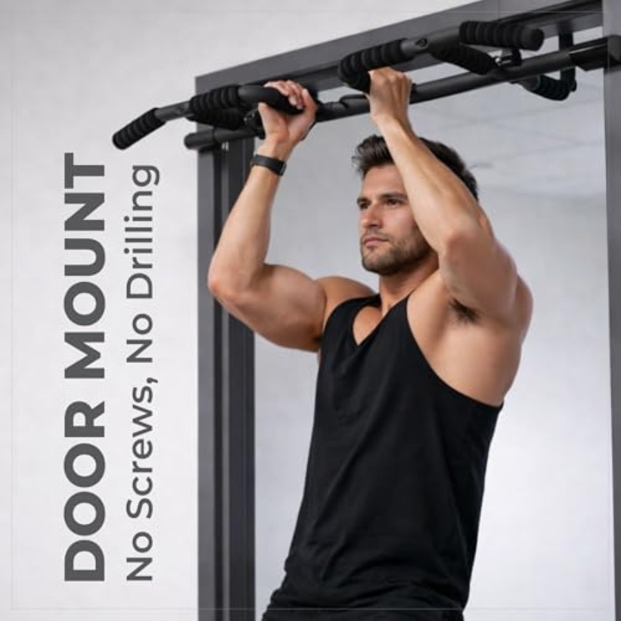 Barre de traction pour porte a - Door Pull Up Bar No Screw avis et prix