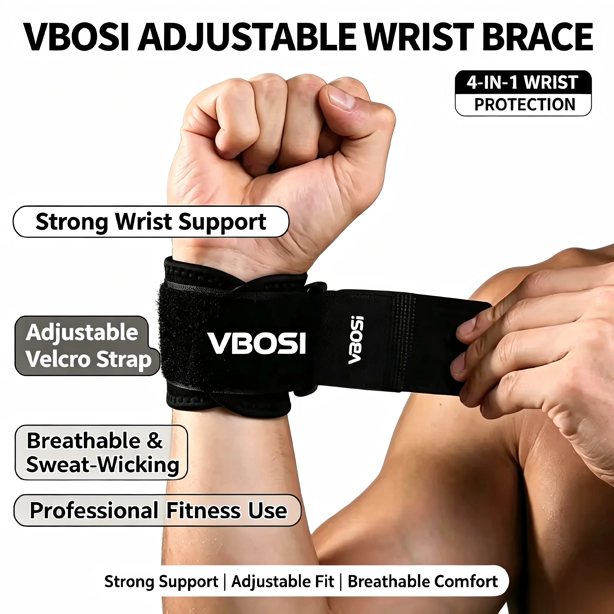 Bandes de maintien respirantes - Wrist Wraps Weightlifting Support avis et prix