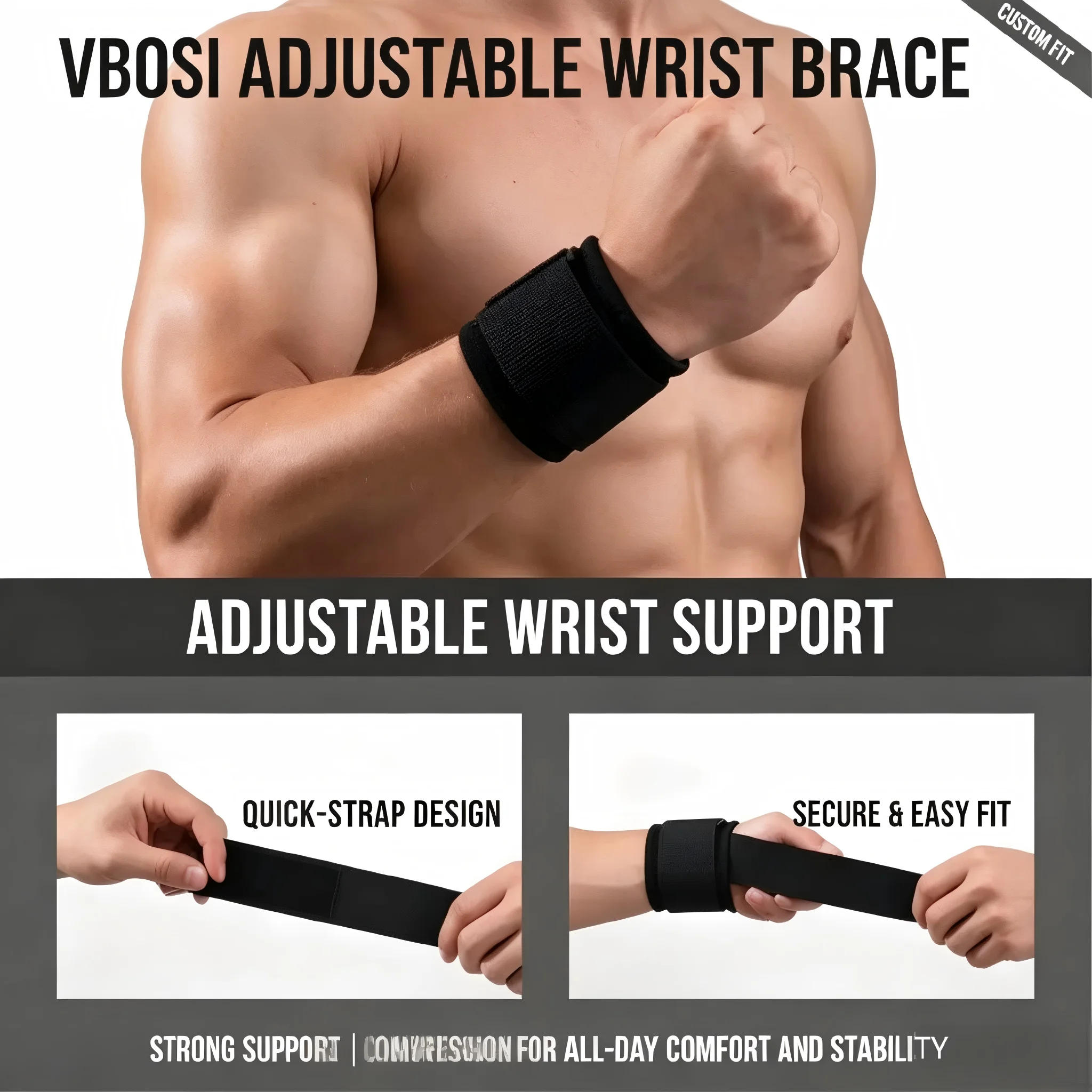 Bandes de maintien respirantes - Wrist Wraps Weightlifting Support avis et prix