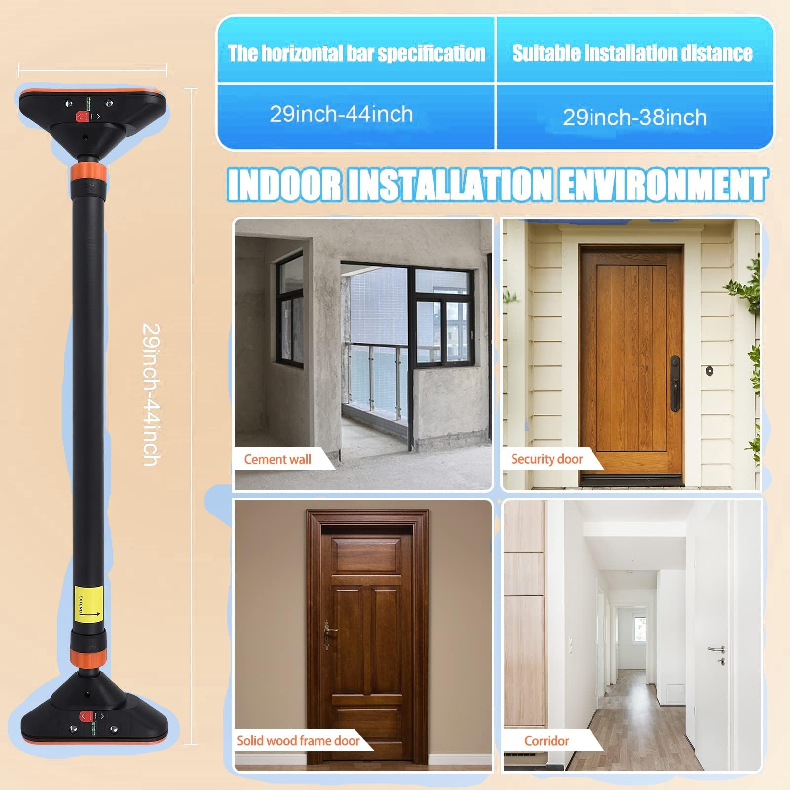Barre de traction réglable pou - Door Pull Up Bar No Screw avis et prix