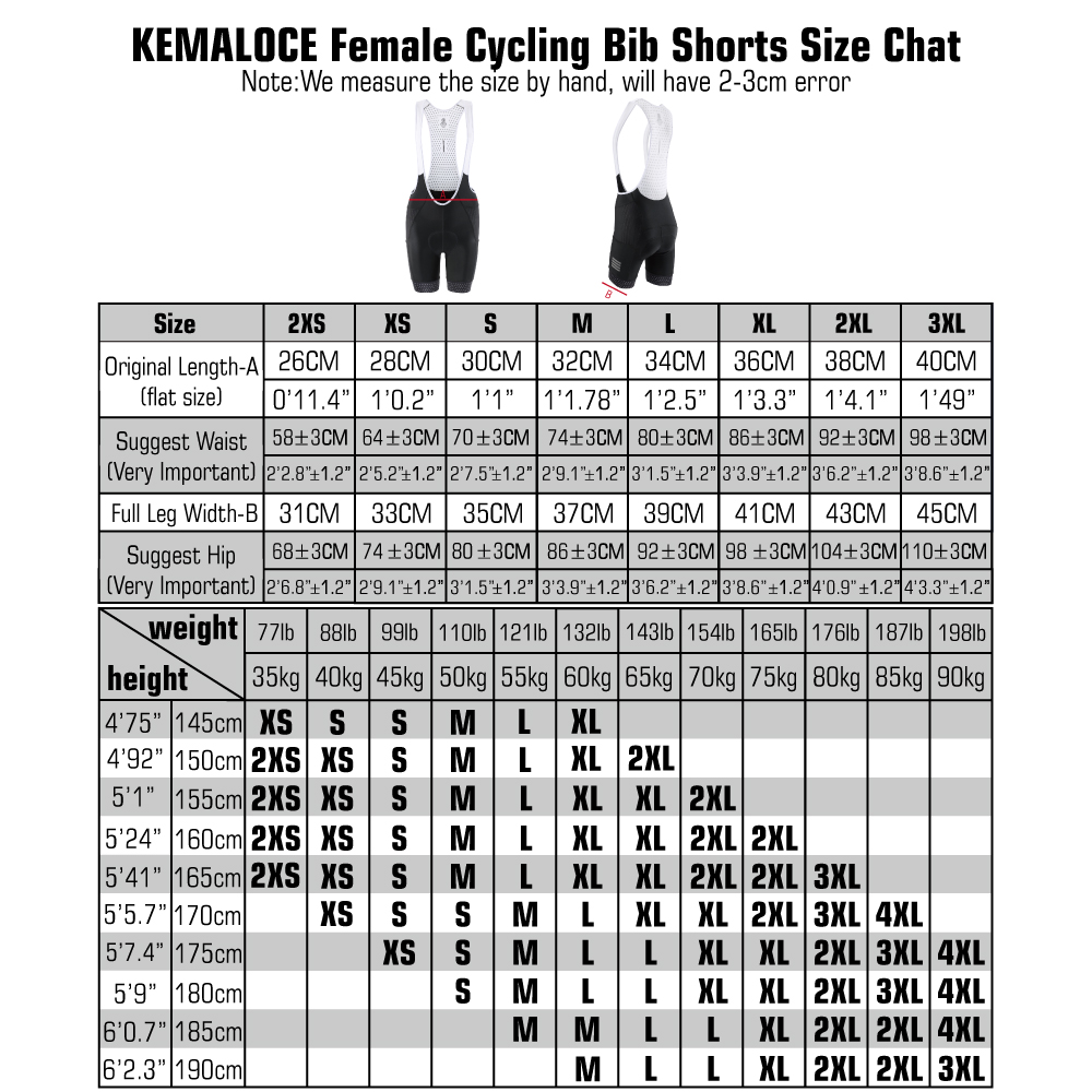 KEMALOCE-Cuissard à bretelles  - Padded Cycling Shorts 5D Gel avis et prix