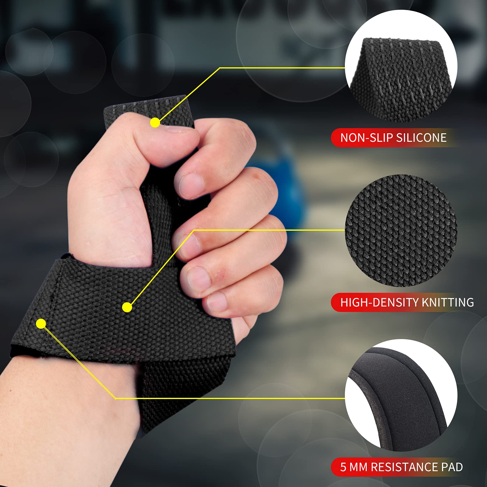 2 pièces : Sangles de levage p - Wrist Wraps Weightlifting Support avis et prix