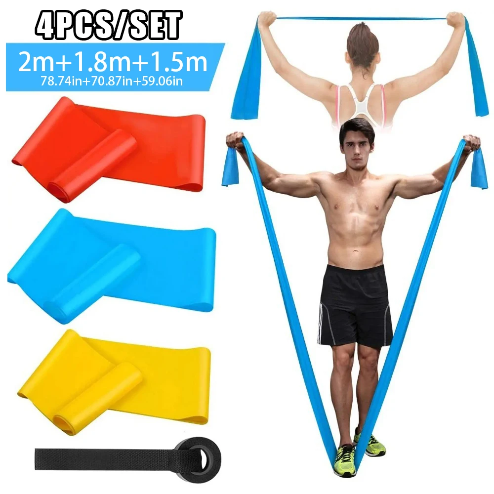 4 pièces/ensemble bandes élast - Pilates Bar Kit With Resistance Bands avis et prix